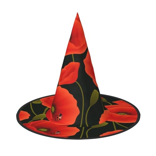 ZDFHKYDY Mohnblumen-Druck, volle Abdeckung, Halloween-Hut – einzigartiger Oxford-Tuchhut für Erwachsene mit auffälligen Mustern, für Festivals und Mottopartys. ZDFHKYDY Mohnblumen-Druck, volle Abdeckung, Halloween-Hut – einzigartiger Oxford-Tuchhut für Erwachsene mit auffälligen Mustern, für Festivals und Mottopartys. von ZDFHKYDY