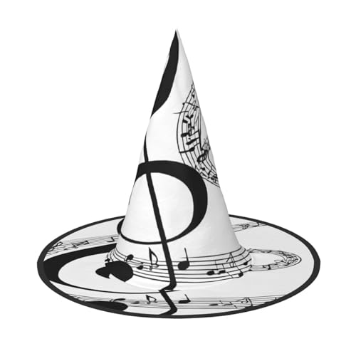 ZDFHKYDY Musik-Print Full Coverage Halloween Hut - Einzigartiger Oxford-Tuch Kostüm Hut für Erwachsene mit auffälligen Mustern, für Festivals & Motto-Partys ZDFHKYDY Musik-Print Full Coverage Halloween Hut - Einzigartiger Oxford-Tuch Kostüm Hut für Erwachsene mit auffälligen Mustern, für Festivals & Motto-Partys von ZDFHKYDY