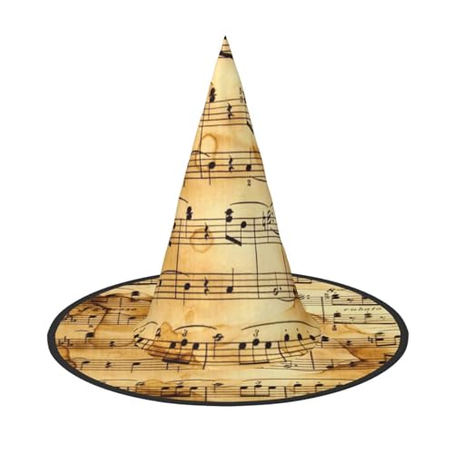 ZDFHKYDY Musiknoten-Druck – Druck voller Abdeckung Halloween Hut – Einzigartiger Oxford-Tuch Kostüm Hut für Erwachsene mit auffälligen Mustern, für Festivals & Motto-Partys ZDFHKYDY Musiknoten-Druck – Druck voller Abdeckung Halloween Hut – Einzigartiger Oxford-Tuch Kostüm Hut für Erwachsene mit auffälligen Mustern, für Festivals & Motto-Partys von ZDFHKYDY