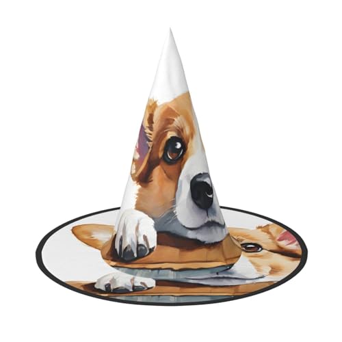 ZDFHKYDY Niedlicher Corgi-Print Full Coverage Halloween Hut - Einzigartiger Oxford-Tuch Kostüm Hut für Erwachsene mit auffälligen Mustern, für Festivals & Motto-Partys ZDFHKYDY Niedlicher Corgi-Print Full Coverage Halloween Hut - Einzigartiger Oxford-Tuch Kostüm Hut für Erwachsene mit auffälligen Mustern, für Festivals & Motto-Partys von ZDFHKYDY