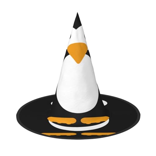 ZDFHKYDY Niedlicher Pinguin-Druck, volle Abdeckung, Halloween-Hut – einzigartiger Oxford-Tuchhut für Erwachsene mit auffälligen Mustern, für Festivals und Mottopartys. von ZDFHKYDY