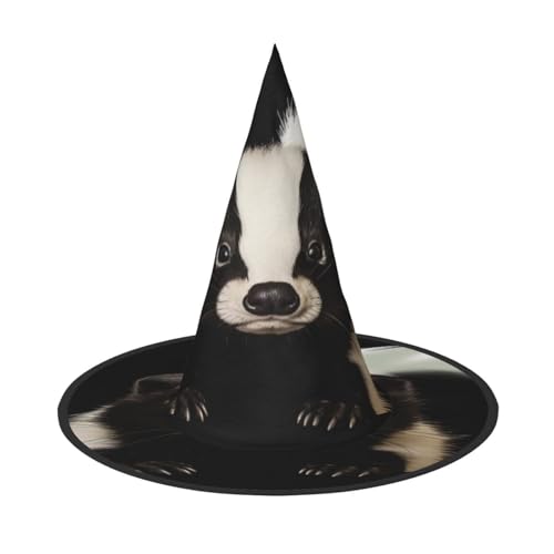ZDFHKYDY Niedlicher Stinktier-Print Full Coverage Halloween Hut - Einzigartiger Oxford-Tuch Kostüm Hut für Erwachsene mit auffälligen Mustern, für Festivals & Motto-Partys ZDFHKYDY Niedlicher Stinktier-Print Full Coverage Halloween Hut - Einzigartiger Oxford-Tuch Kostüm Hut für Erwachsene mit auffälligen Mustern, für Festivals & Motto-Partys von ZDFHKYDY