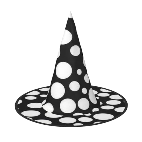 ZDFHKYDY Schwarz-Weiß-gepunkteter Halloween-Hut mit voller Abdeckung, einzigartiger Oxford-Tuchhut für Erwachsene mit auffälligen Mustern, für Festivals und Mottopartys. ZDFHKYDY Schwarz-Weiß-gepunkteter Halloween-Hut mit voller Abdeckung, einzigartiger Oxford-Tuchhut für Erwachsene mit auffälligen Mustern, für Festivals und Mottopartys. von ZDFHKYDY