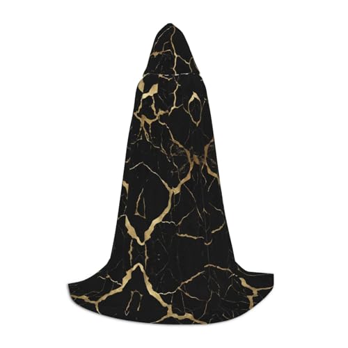 ZDFHKYDY Schwarz-goldener Marmor-Druck, verstellbarer Teenager-Umhang – Jugendumhang für Festivals und Bühne, leichte Kapuzenbekleidung, Größe L ZDFHKYDY Schwarz-goldener Marmor-Druck, verstellbarer Teenager-Umhang – Jugendumhang für Festivals und Bühne, leichte Kapuzenbekleidung, Größe L von ZDFHKYDY