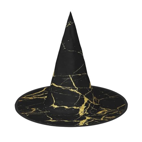 ZDFHKYDY Schwarz-goldener Marmor-Druck, volle Abdeckung, Halloween-Hut – einzigartiger Oxford-Tuchhut für Erwachsene mit auffälligen Mustern, für Festivals und Mottopartys. ZDFHKYDY Schwarz-goldener Marmor-Druck, volle Abdeckung, Halloween-Hut – einzigartiger Oxford-Tuchhut für Erwachsene mit auffälligen Mustern, für Festivals und Mottopartys. von ZDFHKYDY