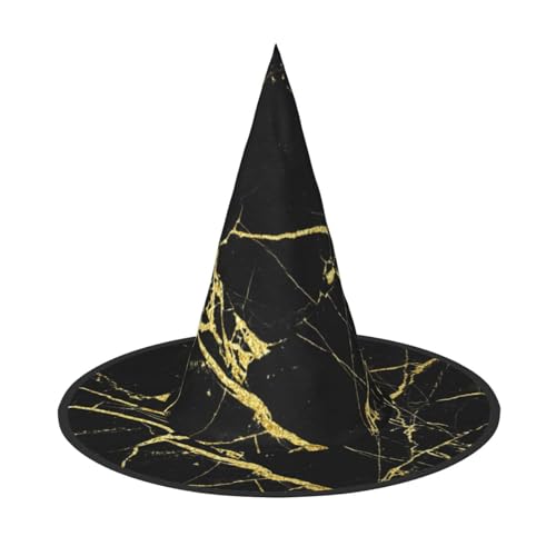 ZDFHKYDY Schwarz-goldener Marmor-Druck, volle Abdeckung, Halloween-Hut – einzigartiger Oxford-Tuchhut für Erwachsene mit auffälligen Mustern, für Festivals und Mottopartys. ZDFHKYDY Schwarz-goldener Marmor-Druck, volle Abdeckung, Halloween-Hut – einzigartiger Oxford-Tuchhut für Erwachsene mit auffälligen Mustern, für Festivals und Mottopartys. von ZDFHKYDY