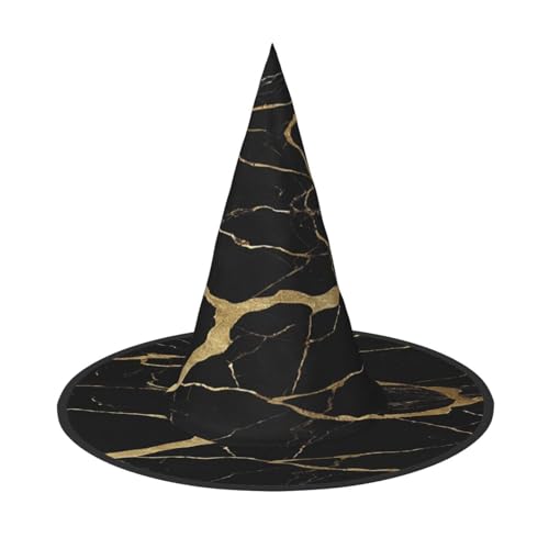 ZDFHKYDY Schwarz-goldener Marmor-Druck, volle Abdeckung, Halloween-Hut – einzigartiger Oxford-Tuchhut für Erwachsene mit auffälligen Mustern, für Festivals und Mottopartys. ZDFHKYDY Schwarz-goldener Marmor-Druck, volle Abdeckung, Halloween-Hut – einzigartiger Oxford-Tuchhut für Erwachsene mit auffälligen Mustern, für Festivals und Mottopartys. von ZDFHKYDY