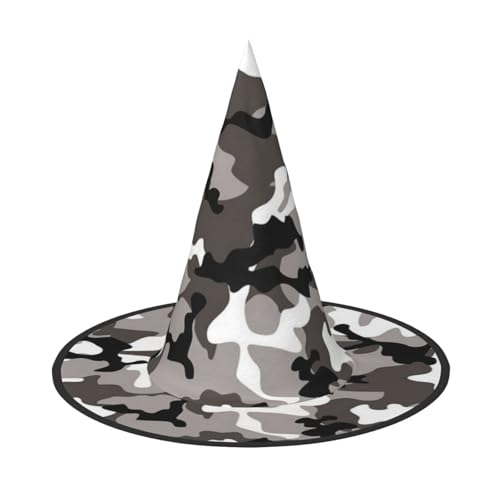 ZDFHKYDY Schwarz-grau-weißer Camouflage-Druck, volle Abdeckung, Halloween-Hut – einzigartiger Oxford-Tuchhut für Erwachsene mit auffälligen Mustern, für Festivals und Mottopartys. ZDFHKYDY Schwarz-grau-weißer Camouflage-Druck, volle Abdeckung, Halloween-Hut – einzigartiger Oxford-Tuchhut für Erwachsene mit auffälligen Mustern, für Festivals und Mottopartys. von ZDFHKYDY