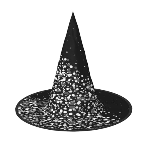 ZDFHKYDY Schwarz-weißer Glitzer-Druck, volle Abdeckung, Halloween-Hut – einzigartiger Oxford-Tuchhut für Erwachsene mit auffälligen Mustern, für Festivals und Mottopartys. ZDFHKYDY Schwarz-weißer Glitzer-Druck, volle Abdeckung, Halloween-Hut – einzigartiger Oxford-Tuchhut für Erwachsene mit auffälligen Mustern, für Festivals und Mottopartys. von ZDFHKYDY
