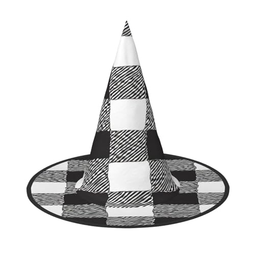 ZDFHKYDY Schwarz-weißes Karomuster – Druck voller Abdeckung Halloween Hut – Einzigartiger Oxford-Tuch Kostüm Hut für Erwachsene mit auffälligen Mustern, für Festivals & Motto-Partys. ZDFHKYDY Schwarz-weißes Karomuster – Druck voller Abdeckung Halloween Hut – Einzigartiger Oxford-Tuch Kostüm Hut für Erwachsene mit auffälligen Mustern, für Festivals & Motto-Partys. von ZDFHKYDY