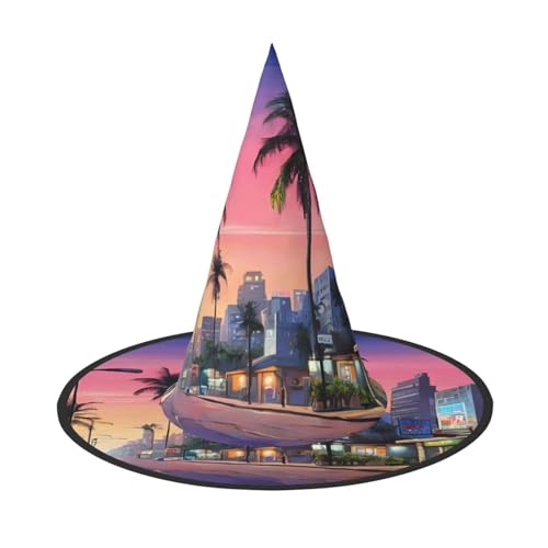 ZDFHKYDY The Old Hollywood - Print Full Coverage Halloween Hat - Unique Oxford Cloth Costume Hat For Adults With Eye-Catching Patterns, For Festivals & Themed Parties von ZDFHKYDY