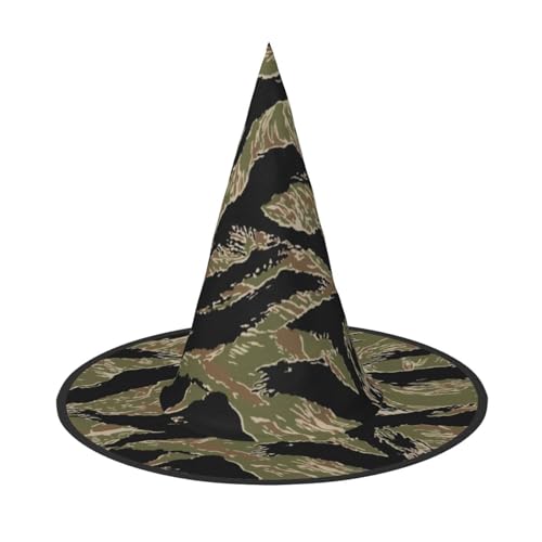 ZDFHKYDY Tiger Stripe Camo - Print Full Coverage Halloween Hut - Einzigartiger Oxford-Tuch Kostüm Hut für Erwachsene mit auffälligen Mustern, für Festivals & Motto-Partys ZDFHKYDY Tiger Stripe Camo - Print Full Coverage Halloween Hut - Einzigartiger Oxford-Tuch Kostüm Hut für Erwachsene mit auffälligen Mustern, für Festivals & Motto-Partys von ZDFHKYDY