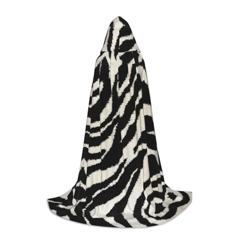 ZDFHKYDY Verstellbarer Jugendumhang mit Zebra-Tierdruck, Jugendumhang für Festivals und Bühne, leichte Kapuzenbekleidung, Größe L von ZDFHKYDY