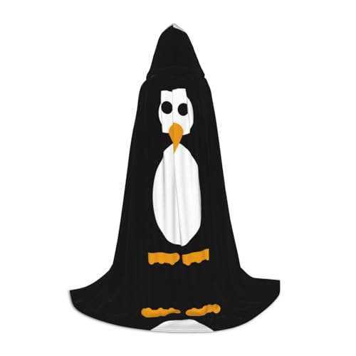 ZDFHKYDY Verstellbarer Jugendumhang mit süßem Pinguin-Druck, Jugendumhang für Festivals und Bühne, leichte Kapuzenbekleidung, Größe S von ZDFHKYDY