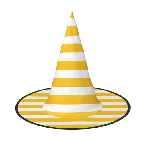 ZDFHKYDY Zitronenschale gelbe Streifen Muster - Druck volle Abdeckung Halloween Hut - Einzigartiger Oxford-Tuch Kostüm Hut für Erwachsene mit auffälligen Mustern, für Festivals & Motto-Partys ZDFHKYDY Zitronenschale gelbe Streifen Muster - Druck volle Abdeckung Halloween Hut - Einzigartiger Oxford-Tuch Kostüm Hut für Erwachsene mit auffälligen Mustern, für Festivals & Motto-Partys von ZDFHKYDY