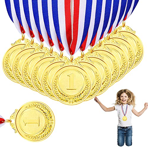 ZDQC 12 Stück Siegermedaille,Gewinner Medaillen Gold,Goldmedaillen für Kinder,Medaillen Metall,Medaillen Kindergeburtstag,Medaillen Kindergeburtstag Metall Fussball von ZDQC