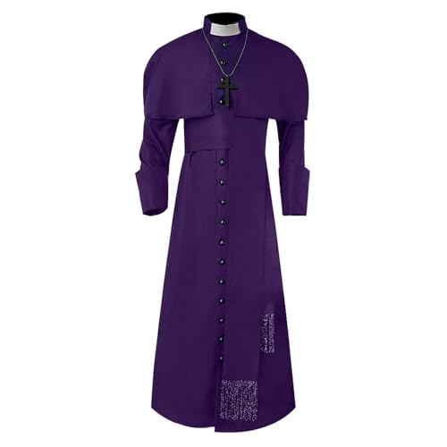 ZDSUHYIW Tunika Kostüm Mittelalter Mönch Priester Renaissance Cosplay Full Set Halloween Cosplay Für Erwachsene Herren Halloween Kostüm Cosplay Kleid Outfits Christian Kleidung ZDSUHYIW Tunika Kostüm Mittelalter Mönch Priester Renaissance Cosplay Full Set Halloween Cosplay Für Erwachsene Herren Halloween Kostüm Cosplay Kleid Outfits Christian Kleidung von ZDSUHYIW