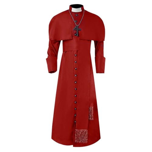 ZDSUHYIW Tunika Kostüm Mittelalter Mönch Priester Renaissance Cosplay Full Set Halloween Cosplay Für Erwachsene Herren Halloween Kostüm Cosplay Kleid Outfits Christian Kleidung ZDSUHYIW Tunika Kostüm Mittelalter Mönch Priester Renaissance Cosplay Full Set Halloween Cosplay Für Erwachsene Herren Halloween Kostüm Cosplay Kleid Outfits Christian Kleidung von ZDSUHYIW