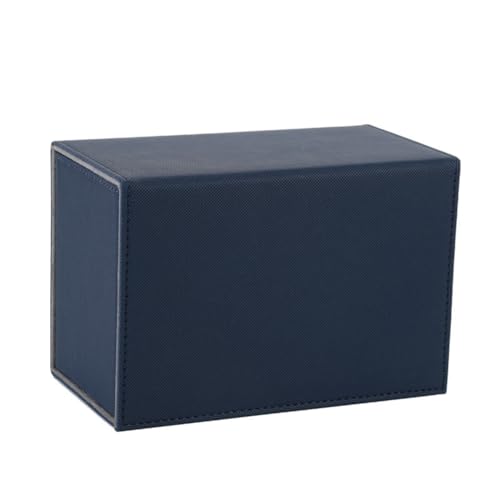 ZDdp Kartendeck-Box, Premium-Kartenbox mit Flip-Dice-Tablett, Kartendeck-Hülle, Aufbewahrungsbox für Sportspielkarten, Blau von ZDdp