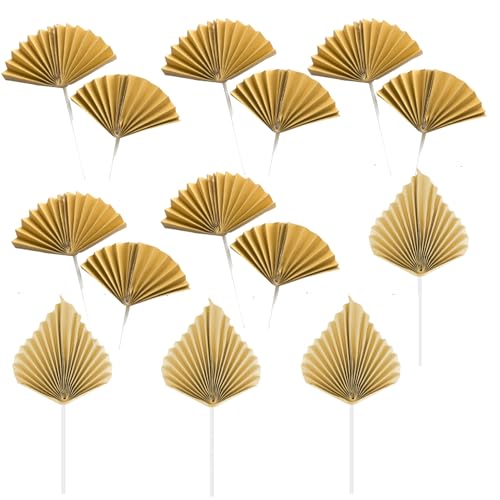 ZEACCT 14 Stück Palmblatt Fächer Tortendeko, Papierpalmenfächer Kuchendekoration, Papierblatt-Fächer-Kuchenaufsätze, DIY Blatt Cupcake Aufsätze für Geburtstag, Hochzeit, Party Dekorationen ZEACCT 14 Stück Palmblatt Fächer Tortendeko, Papierpalmenfächer Kuchendekoration, Papierblatt-Fächer-Kuchenaufsätze, DIY Blatt Cupcake Aufsätze für Geburtstag, Hochzeit, Party Dekorationen von ZEACCT