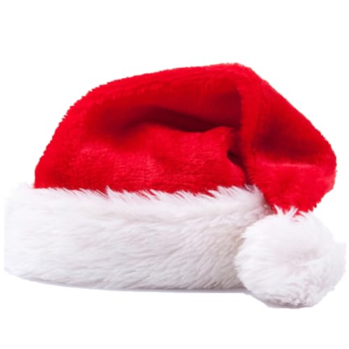 ZEACCT Nikolausmütze Plüsch, Plüsch Weihnachtsmann Mütze, Rot NikolausMütze, Weihnachtsmann Mütze, Rot Weihnachtsfeier Hut, Weihnachtsmützen Kinder Erwachsene, für Weihnachten, Partyzubehör von ZEACCT