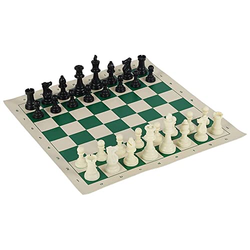 Schachspiel, Schach-Leder-Schachspiel-Set, Backgammon-Bauern, faltbares Brett, Indoor-Reiseschach, Holz-Bauern, Schach von ZEBEYE