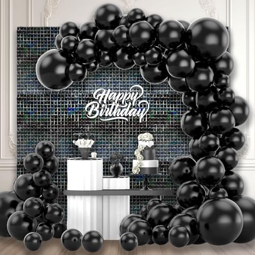 12 x schwarzer schimmernder Wandhintergrund, Laser-Quadrat-Pailletten-Foto-Hintergründe, Glitzer-Wandhintergrund für Geburtstage, Hochzeiten, Weihnachten, Verlobungen 12 x schwarzer schimmernder Wandhintergrund, Laser-Quadrat-Pailletten-Foto-Hintergründe, Glitzer-Wandhintergrund für Geburtstage, Hochzeiten, Weihnachten, Verlobungen von ZEBMOON