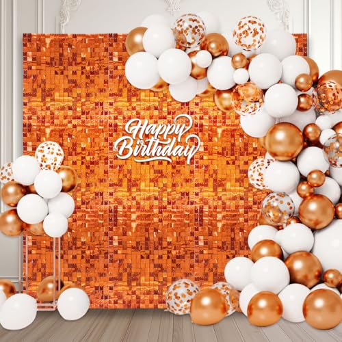 24 x orangefarbene schimmernde Wandhintergründe, Laser-Quadrat-Pailletten-Foto-Hintergründe, Glitzer-Wandhintergrund für Geburtstage, Hochzeiten, Weihnachten, Verlobungen 24 x orangefarbene schimmernde Wandhintergründe, Laser-Quadrat-Pailletten-Foto-Hintergründe, Glitzer-Wandhintergrund für Geburtstage, Hochzeiten, Weihnachten, Verlobungen von ZEBMOON