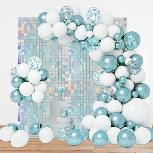 Schimmernder Wandhintergrund, quadratisch, bunt, blau, Pailletten-Foto-Hintergründe, Glitzer-Wandhintergrund für Geburtstage, Hochzeiten, Abschlussfeiern, Verlobungen, Babypartys Schimmernder Wandhintergrund, quadratisch, bunt, blau, Pailletten-Foto-Hintergründe, Glitzer-Wandhintergrund für Geburtstage, Hochzeiten, Abschlussfeiern, Verlobungen, Babypartys von ZEBMOON