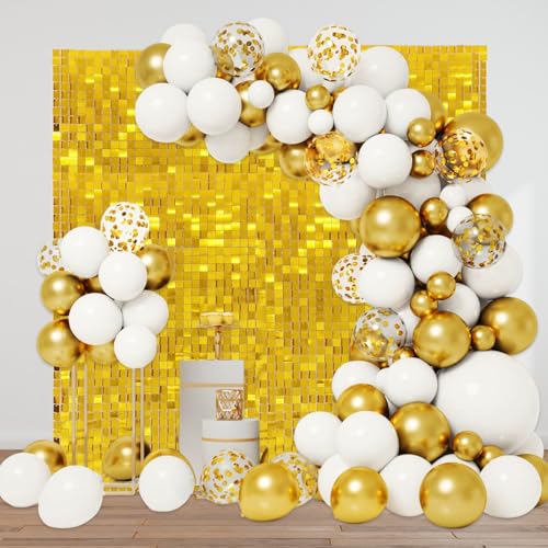 Schimmernder Wandhintergrund, quadratisch, goldfarben, Pailletten-Hintergründe, Glitzer-Wandhintergrund für Geburtstage, Hochzeiten, Abschlussfeiern, Verlobungen, Disco-Bachelorette-Party-Dekoration Schimmernder Wandhintergrund, quadratisch, goldfarben, Pailletten-Hintergründe, Glitzer-Wandhintergrund für Geburtstage, Hochzeiten, Abschlussfeiern, Verlobungen, Disco-Bachelorette-Party-Dekoration von ZEBMOON