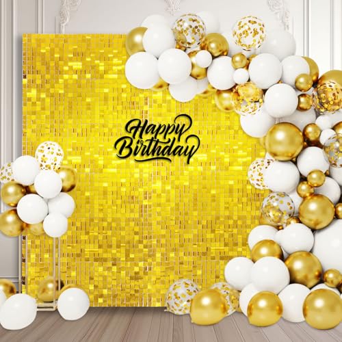 Schimmernder Wandhintergrund, quadratisch, goldfarbene Pailletten, Foto-Hintergründe, Glitzer-Wandhintergrund für Geburtstage, Hochzeiten, Abschlussfeiern, Verlobungen, Babypartys Schimmernder Wandhintergrund, quadratisch, goldfarbene Pailletten, Foto-Hintergründe, Glitzer-Wandhintergrund für Geburtstage, Hochzeiten, Abschlussfeiern, Verlobungen, Babypartys von ZEBMOON