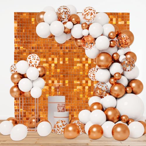 Schimmernder Wandhintergrund, quadratisch, orangefarbene Pailletten-Hintergründe, Glitzer-Wandhintergrund für Geburtstage, Hochzeiten, Abschlussfeiern, Verlobungen, Disco-Bachelorette-Party-Dekoration Schimmernder Wandhintergrund, quadratisch, orangefarbene Pailletten-Hintergründe, Glitzer-Wandhintergrund für Geburtstage, Hochzeiten, Abschlussfeiern, Verlobungen, Disco-Bachelorette-Party-Dekoration von ZEBMOON