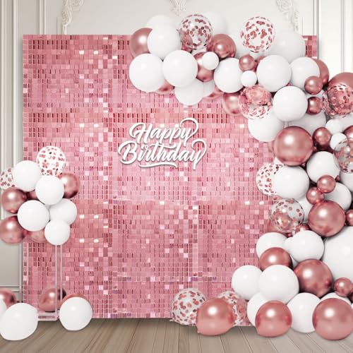 Schimmernder Wandhintergrund, quadratisch, rotgoldener Pailletten-Foto-Hintergrund, Glitzer-Wandhintergrund für Geburtstage, Hochzeiten, Abschlussfeiern, Verlobungen, Babypartys Schimmernder Wandhintergrund, quadratisch, rotgoldener Pailletten-Foto-Hintergrund, Glitzer-Wandhintergrund für Geburtstage, Hochzeiten, Abschlussfeiern, Verlobungen, Babypartys von ZEBMOON