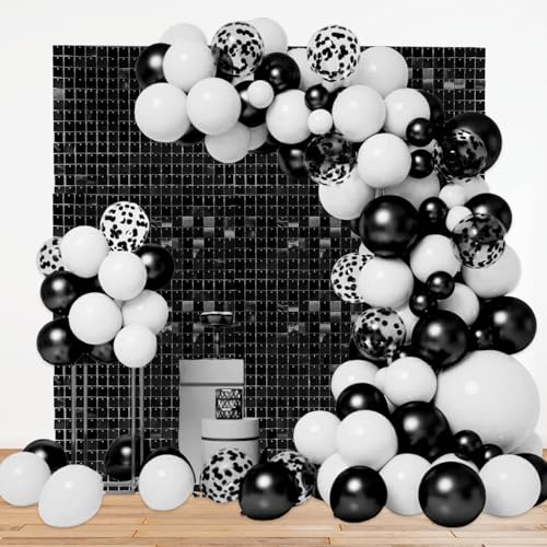 Schimmernder Wandhintergrund, quadratisch, schwarze Pailletten-Hintergründe, Glitzer-Wandhintergrund für Geburtstage, Hochzeiten, Abschlussfeiern, Verlobungen, Disco-Bachelorette-Party-Dekoration (1,2 Schimmernder Wandhintergrund, quadratisch, schwarze Pailletten-Hintergründe, Glitzer-Wandhintergrund für Geburtstage, Hochzeiten, Abschlussfeiern, Verlobungen, Disco-Bachelorette-Party-Dekoration (1,2 von ZEBMOON