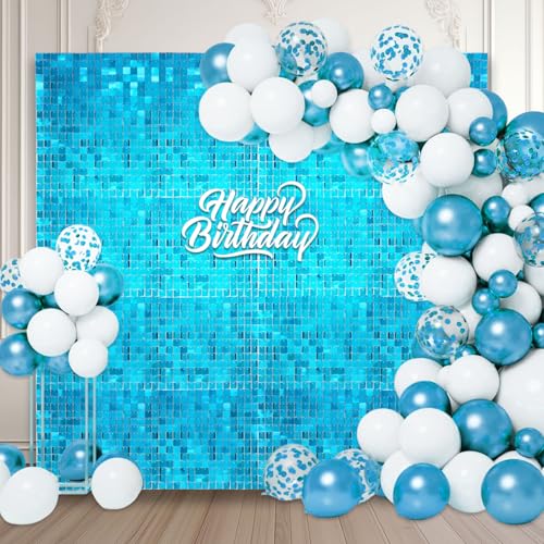 Schimmernder Wandhintergrund, quadratisch, seeblau, Pailletten-Fotohintergründe, Glitzer-Wandhintergrund für Geburtstage, Hochzeiten, Abschlussfeiern, Verlobungen, Babypartys Schimmernder Wandhintergrund, quadratisch, seeblau, Pailletten-Fotohintergründe, Glitzer-Wandhintergrund für Geburtstage, Hochzeiten, Abschlussfeiern, Verlobungen, Babypartys von ZEBMOON