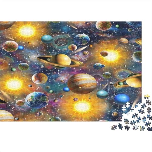 1000 Teile Puzzle für Erwachsene, schöne Planeten-Puzzlesets für Familien, Holzpuzzles, Brain Challenge Puzzle, 1000 Teile (75 x 50 cm) von ZEBWAY