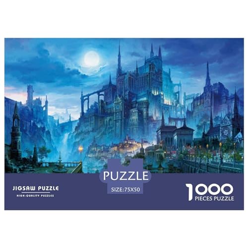 1000 Teile Puzzle für Erwachsene Nachtstadt-Puzzlesets für Familien Holzpuzzles Gehirn-Herausforderungspuzzle 1000 Teile (75 x 50 cm) von ZEBWAY