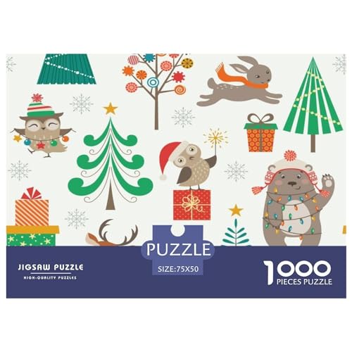 1000 Teile Puzzles Kindertiere Puzzles für Erwachsene Holzpuzzles Lernspiel für Erwachsene Kinder 1000 Teile (75x50cm) von ZEBWAY