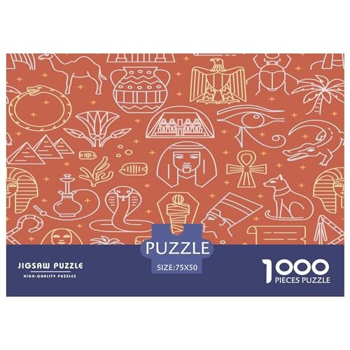 1000 Teile Puzzles Kultur Ägypten Puzzles für Erwachsene Holzpuzzles Lernspiel für Erwachsene Kinder 1000 Teile (75x50cm) von ZEBWAY