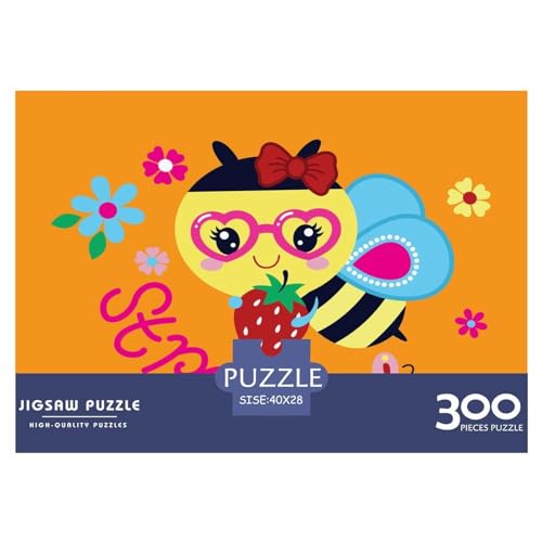 300 Teile kreative Puzzles für Kinder, Bienen-Puzzle, rechteckiges Puzzle, Lernspielzeug, Geschenk für Kinder und Erwachsene, 300 Stück (40 x 28 cm) von ZEBWAY