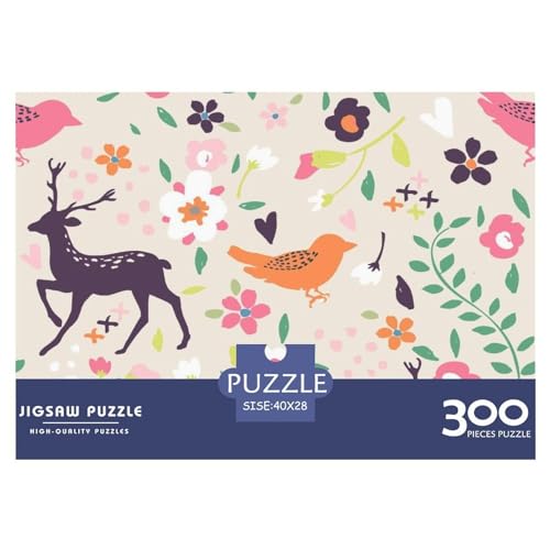 300-teiliges Kinder-Tiere-Puzzle für Erwachsene – Puzzles für Teenager – Geschenke – Holzpuzzles – Entspannungspuzzlespiele – Denksport-Puzzle 300 Teile (40 x 28 cm) von ZEBWAY