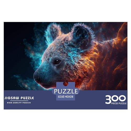 300-teiliges Puzzle für Erwachsene, Koala-Geschenke, kreative rechteckige Puzzles, Holzpuzzle 300 Teile (40 x 28 cm) von ZEBWAY