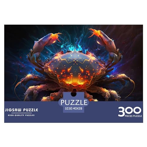 300-teiliges Puzzle für Erwachsene, Krabben-Puzzle-Sets für die Familie, Holzpuzzle, Gehirn-Herausforderungspuzzle, 300 Teile (40 x 28 cm) von ZEBWAY