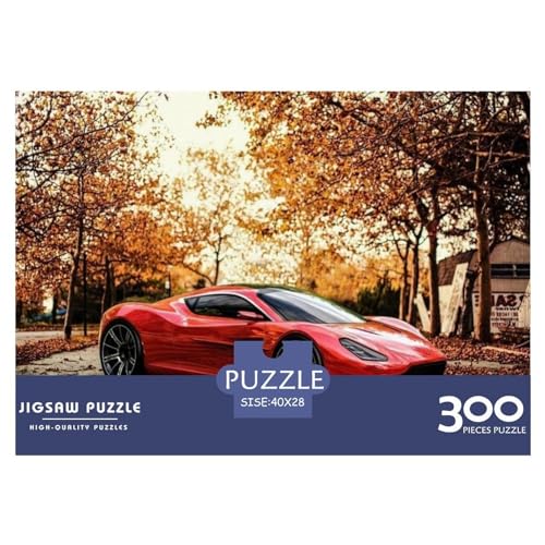 300-teiliges Puzzle für Erwachsene, Sportwagen-Geschenke, kreative rechteckige Puzzles, Holzpuzzle 300 Teile (40 x 28 cm) von ZEBWAY