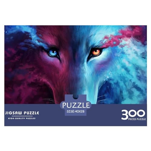 300-teiliges Puzzle für Erwachsene, Wölfe, Puzzle-Sets für Familien, Holzpuzzles, Gehirn-Herausforderungspuzzle, 300 Teile (40 x 28 cm) von ZEBWAY