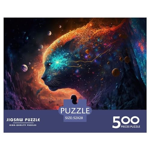 500 Teile kreative Puzzles, Geistertiere, Geschenk-Puzzles, rechteckiges Puzzle-Spielzeug für Erwachsene, 500 Stück (52 x 38 cm) von ZEBWAY