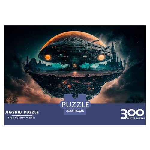 Alien-Raumschiff-Puzzle für Erwachsene, 300-teiliges Spielzeug, Familien-Puzzlespiele, Geburtstagsgeschenke, Puzzle für Jungen und Mädchen, 300 Teile (40 x 28 cm) von ZEBWAY