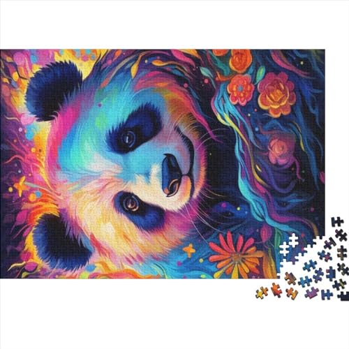 Art Panda Animals 1000-teiliges Holzpuzzle für Erwachsene und Kinder zum Stressabbau, 1000 Teile (75 x 50 cm) von ZEBWAY