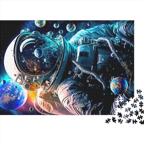 Astronauten-Weltraum-Puzzle, 1000 Teile, kreatives rechteckiges großes Familienpuzzlespiel, Kunstwerk für Erwachsene, 1000 Teile (75 x 50 cm) von ZEBWAY