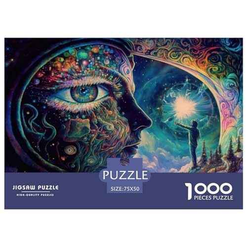 Awakening Third Eye Puzzles 1000 Teile Puzzle Kreatives rechteckiges großes Familienpuzzlespiel Kunstwerk für Erwachsene 1000 Teile (75 x 50 cm) von ZEBWAY
